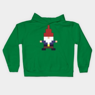 Garden Gnome Tomte Style in Pixel Kids Hoodie